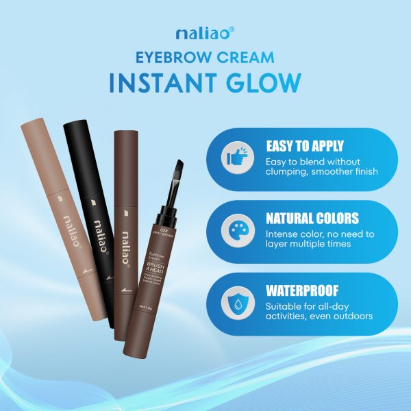 Maliao Double-Ended Eyebrow Cream Brush - Image 4